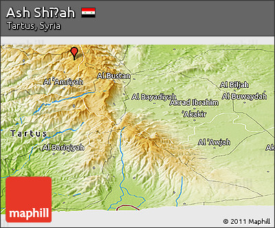 Physical Panoramic Map of Ash Shīḩah