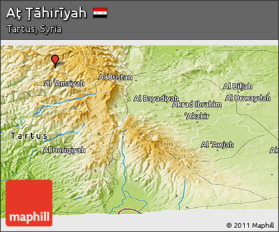 Physical Panoramic Map of Aţ Ţāhirīyah