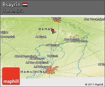 Physical Panoramic Map of Bsayrīn