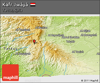 Physical Panoramic Map of Kafr Jwāyā