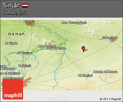Physical Panoramic Map of Sinjār