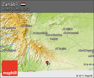 Physical Panoramic Map of Zanābīl