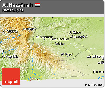 Physical Panoramic Map of Al Hazzānah