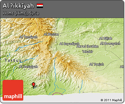 Physical Panoramic Map of Al Ḩikkīyah