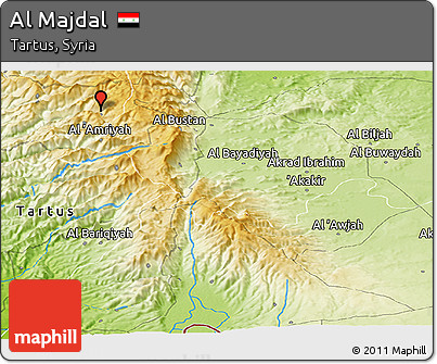 Physical Panoramic Map of Al Majdal
