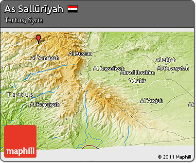 Physical Panoramic Map of As Sallūrīyah