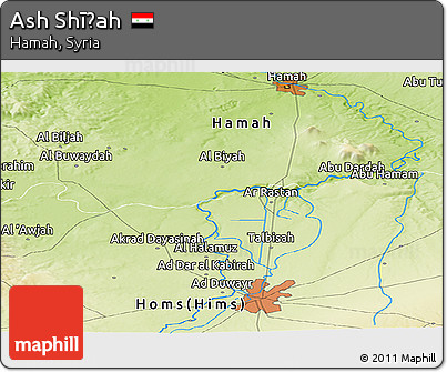 Physical Panoramic Map of Ash Shīḩah