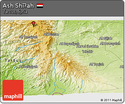 Physical Panoramic Map of Ash Shīḩah