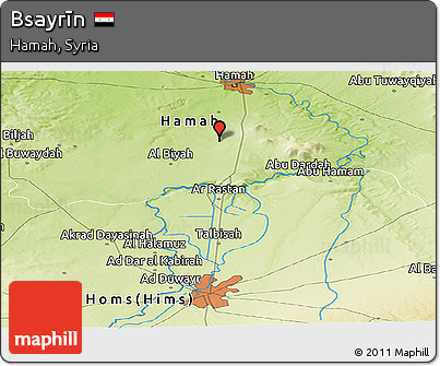 Physical Panoramic Map of Bsayrīn