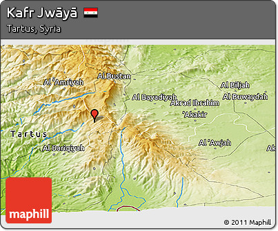 Physical Panoramic Map of Kafr Jwāyā