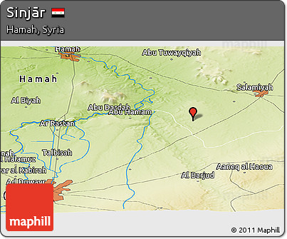 Physical Panoramic Map of Sinjār