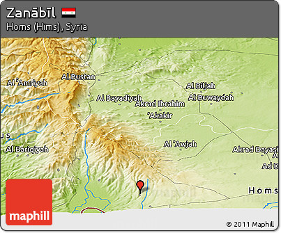 Physical Panoramic Map of Zanābīl