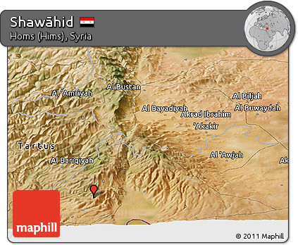 Satellite Panoramic Map of Shawāhid