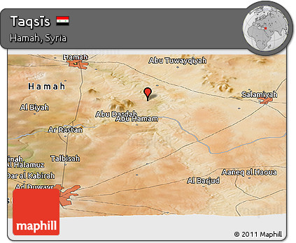 Satellite Panoramic Map of Taqsīs
