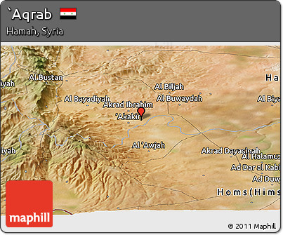Satellite Panoramic Map of `Aqrab