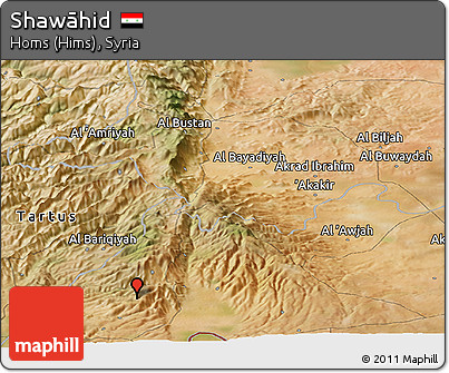 Satellite Panoramic Map of Shawāhid
