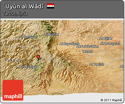 Satellite Panoramic Map of `Uyūn Al Wādī
