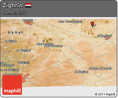 Satellite Panoramic Map of Zighrīn