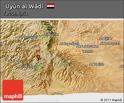 Satellite Panoramic Map of `Uyūn Al Wādī