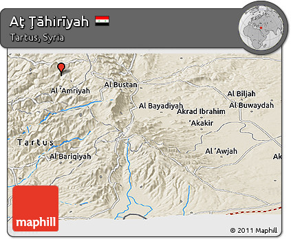 Shaded Relief Panoramic Map of Aţ Ţāhirīyah