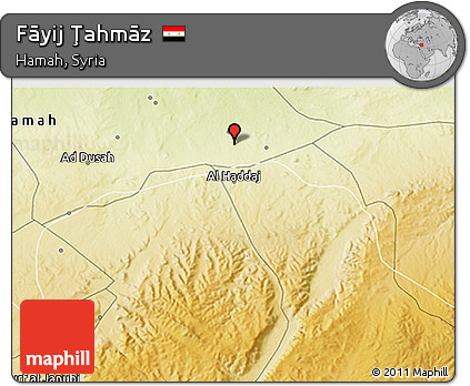 Physical 3D Map of Fāyij Ţahmāz