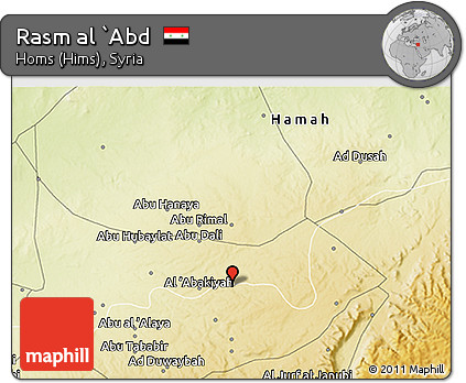 Physical 3D Map of Rasm Al `Abd