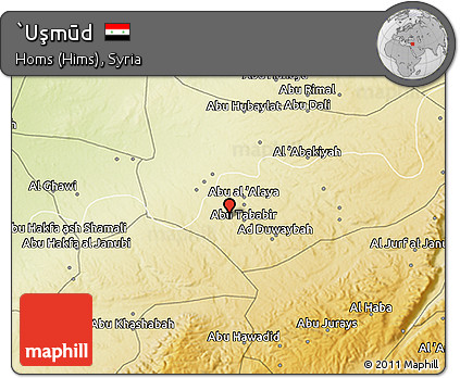 Physical 3D Map of `Uşmūd