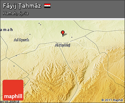 Physical 3D Map of Fāyij Ţahmāz