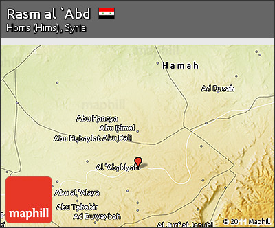 Physical 3D Map of Rasm Al `Abd