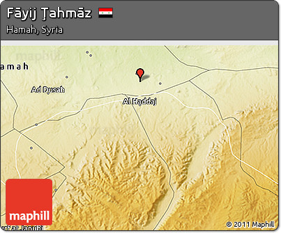 Physical 3D Map of Fāyij Ţahmāz