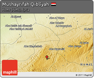 Physical 3D Map of Mushayrifah Qiblīyah