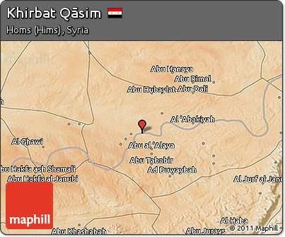 Satellite 3D Map of Khirbat Qāsim