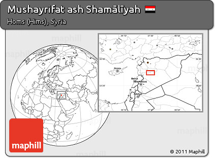 Blank Location Map of Mushayrifat Ash Shamālīyah