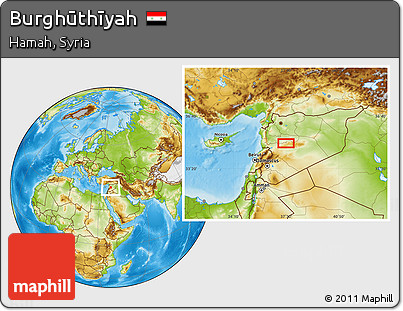 Physical Location Map of Burghūthīyah