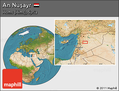 Satellite Location Map of An Nuşayr