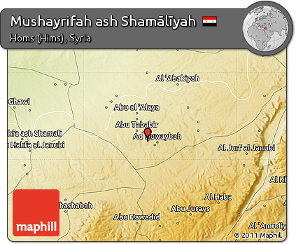 Physical Map of Mushayrifah Ash Shamālīyah