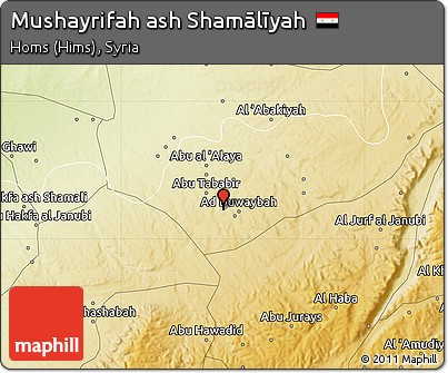 Physical Map of Mushayrifah Ash Shamālīyah