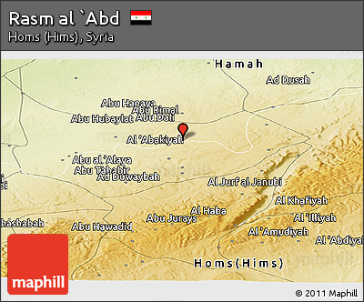Physical Panoramic Map of Rasm Al `Abd