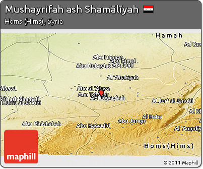 Physical Panoramic Map of Mushayrifah Ash Shamālīyah