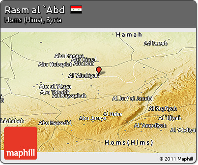 Physical Panoramic Map of Rasm Al `Abd