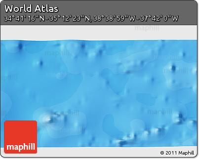 Political 3D Map of the Area around 34° 56' 49" N, 38° 10' 29" W