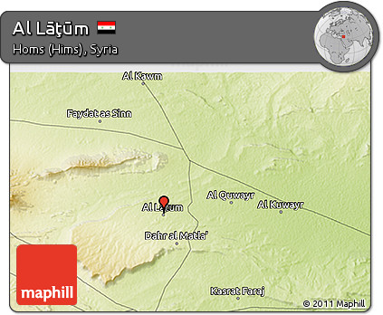 Physical 3D Map of Al Lāţūm
