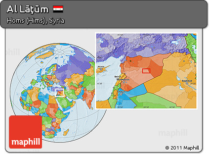 Political Location Map of Al Lāţūm