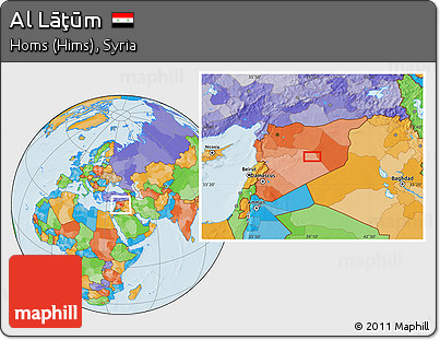 Political Location Map of Al Lāţūm