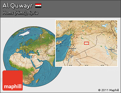 Satellite Location Map of Al Quwayr