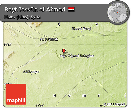 Physical Map of Bayt Ḩassūn Al Aḩmad