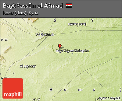 Physical Map of Bayt Ḩassūn Al Aḩmad
