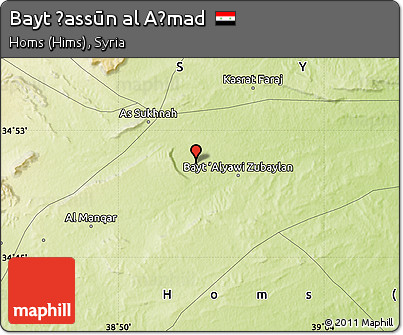 Physical Map of Bayt Ḩassūn Al Aḩmad