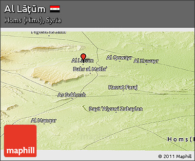 Physical Panoramic Map of Al Lāţūm