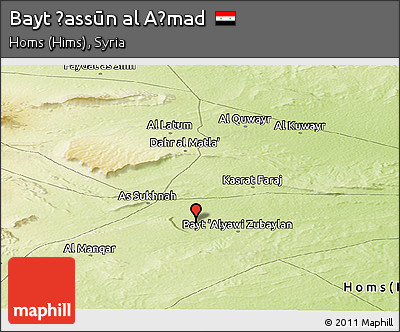 Physical Panoramic Map of Bayt Ḩassūn Al Aḩmad